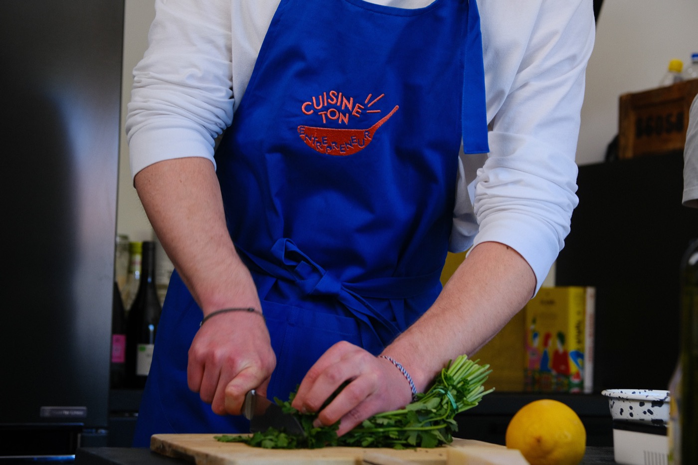 En cuisine, tablier Cuisine Ton Entrepreneur